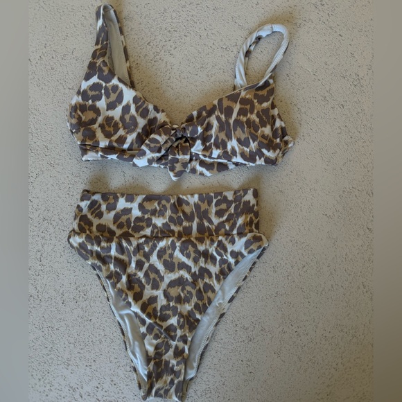 Bikini Bleu Motif Guépard Malibu - Taille S - Occasion Très Bon État - Pour Femme
